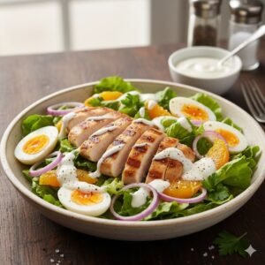 Ensalada de pechuga con salsa de yogurt