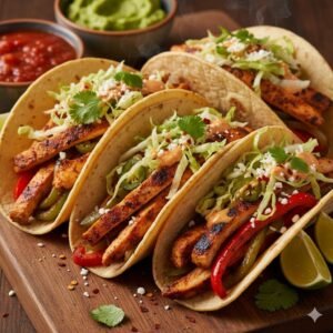 Tacos de Fajita de Pollo Fuego