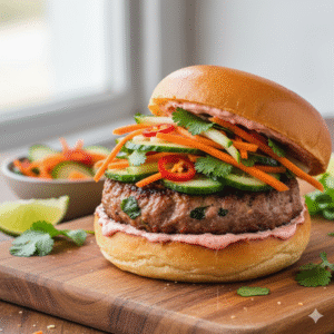 Hamburguesas de cerdo Banh Mi