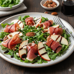 Ensalada De Prosciutto Y Manzana Y Rúcula