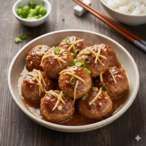 Albóndigas con salsa de jengibre